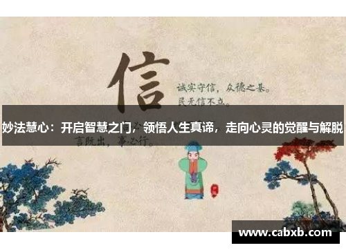 妙法慧心：开启智慧之门，领悟人生真谛，走向心灵的觉醒与解脱